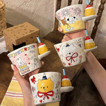 Hand-Painted Cocoa Bean Ceramic Coffee Mug - StillMug