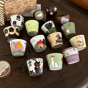 Handmade Handleless Ceramic Coffee Cup