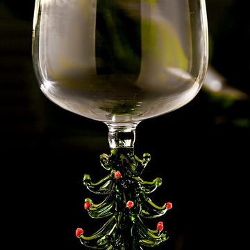 Verre à vin sapin de Noël