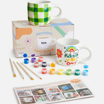 Handmade DIY Paint-Your-Own Ceramic Mug Set