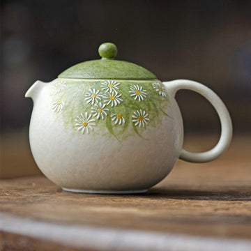 Hand-Painted Daisy Ceramic Tea & Coffee Collection