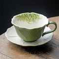 Hand-Painted Lotus Leaf Dew Coffee Set - StillMug