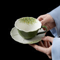 Hand-Painted Lotus Leaf Dew Coffee Set - StillMug
